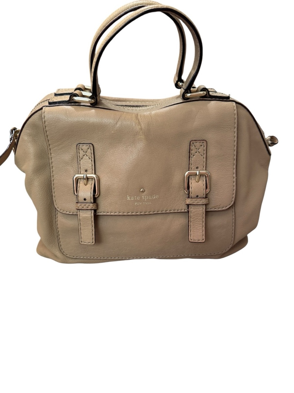 Kate Spade New York Raquelle Allen Street Cruiser Brown Leather Satchel Bag